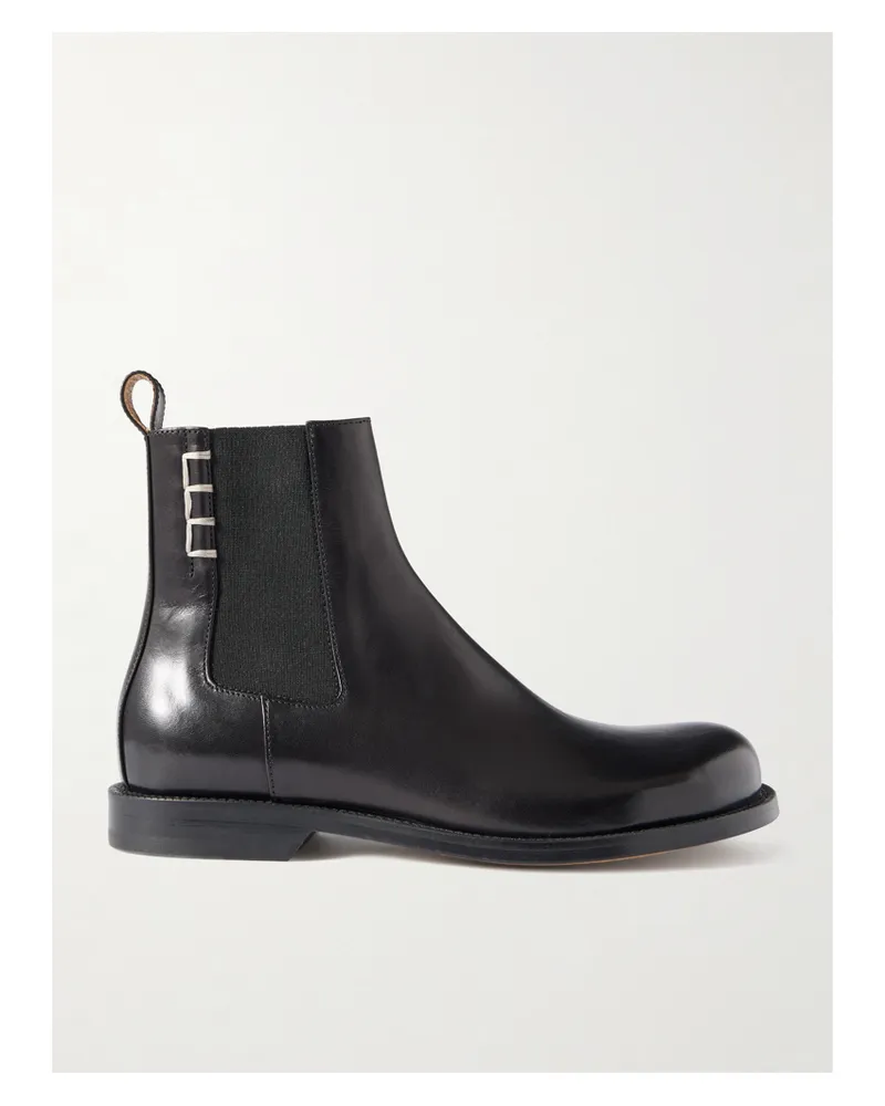 J.W.Anderson Loafer Chelsea Boots Aus Leder Mit Detail Im Überwendlichstich - Schwarz Schwarz