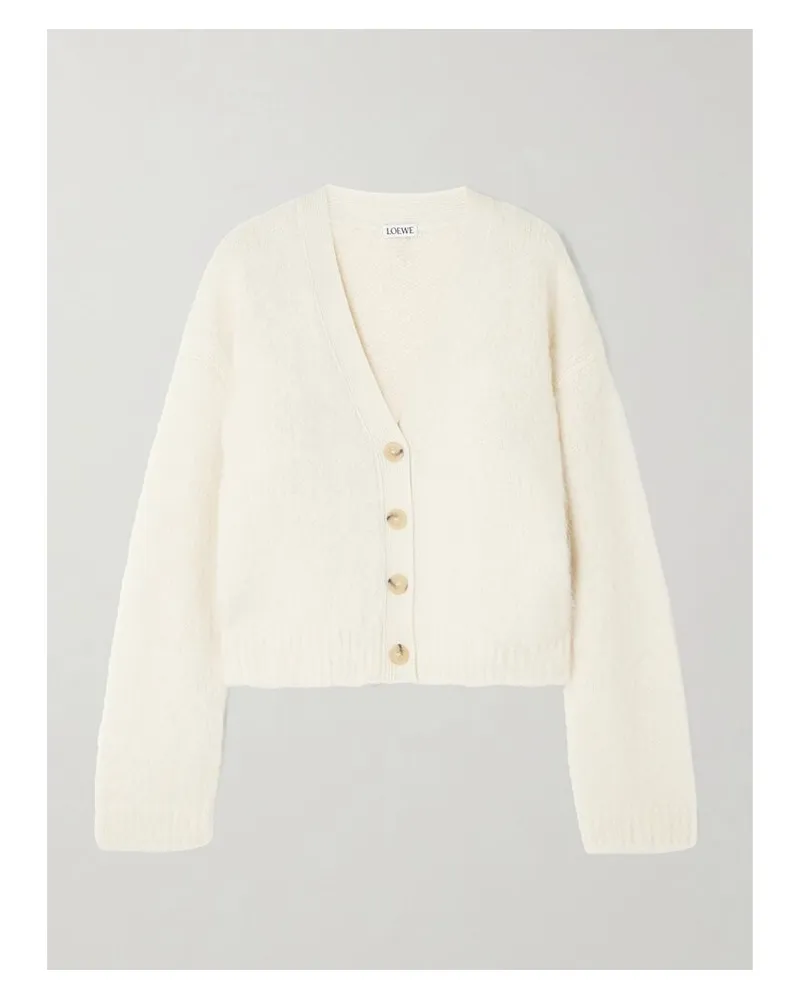 Loewe Cardigan Aus Einer Alpakawollmischung - Weiß Weiß