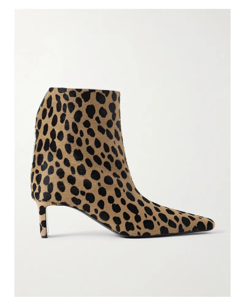 KHAITE Ona Leopard-print Calf Hair Ankle Boots - Animal print Animal