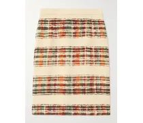 Striped Wool-bouclé Skirt - Multi
