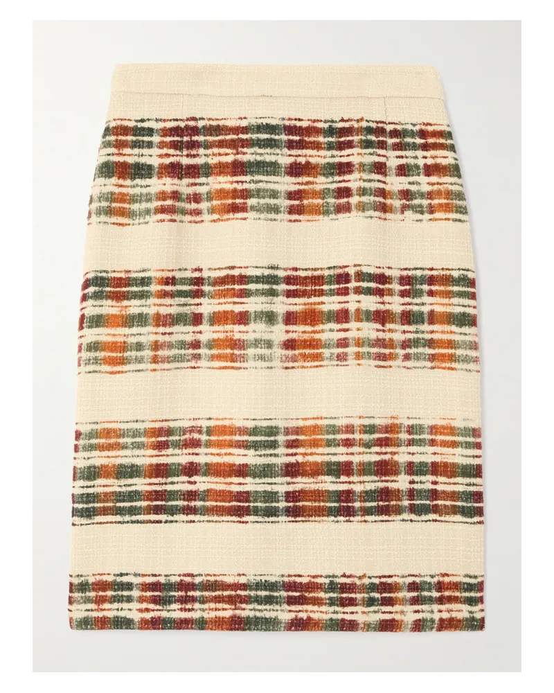 Loro Piana Striped Wool-bouclé Skirt - Multi Multi