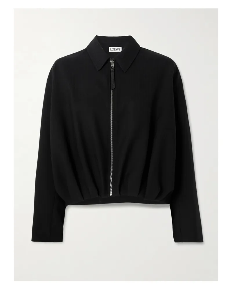 Loewe Herringbone Wool Jacket - Black Black