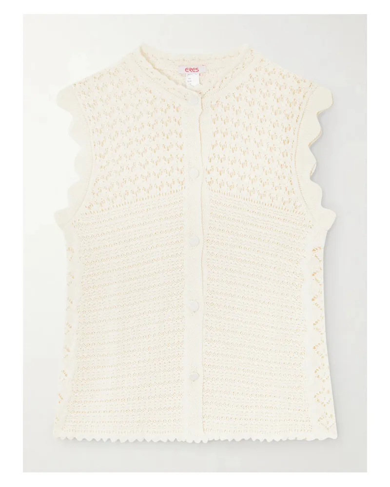 Eres Aurora Crochet-knit Top - Neutrals Neutrals