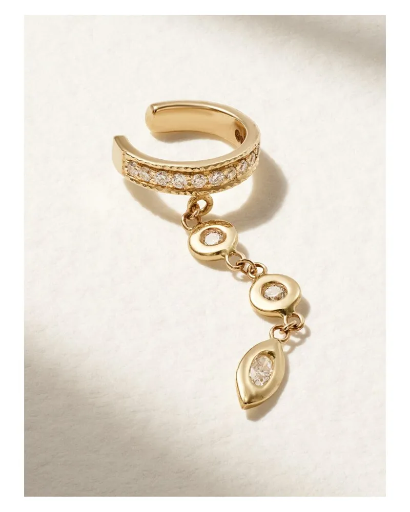 Jacquie Aiche Ear Cuff Aus 14 Karat Gold Mit Diamanten Gold