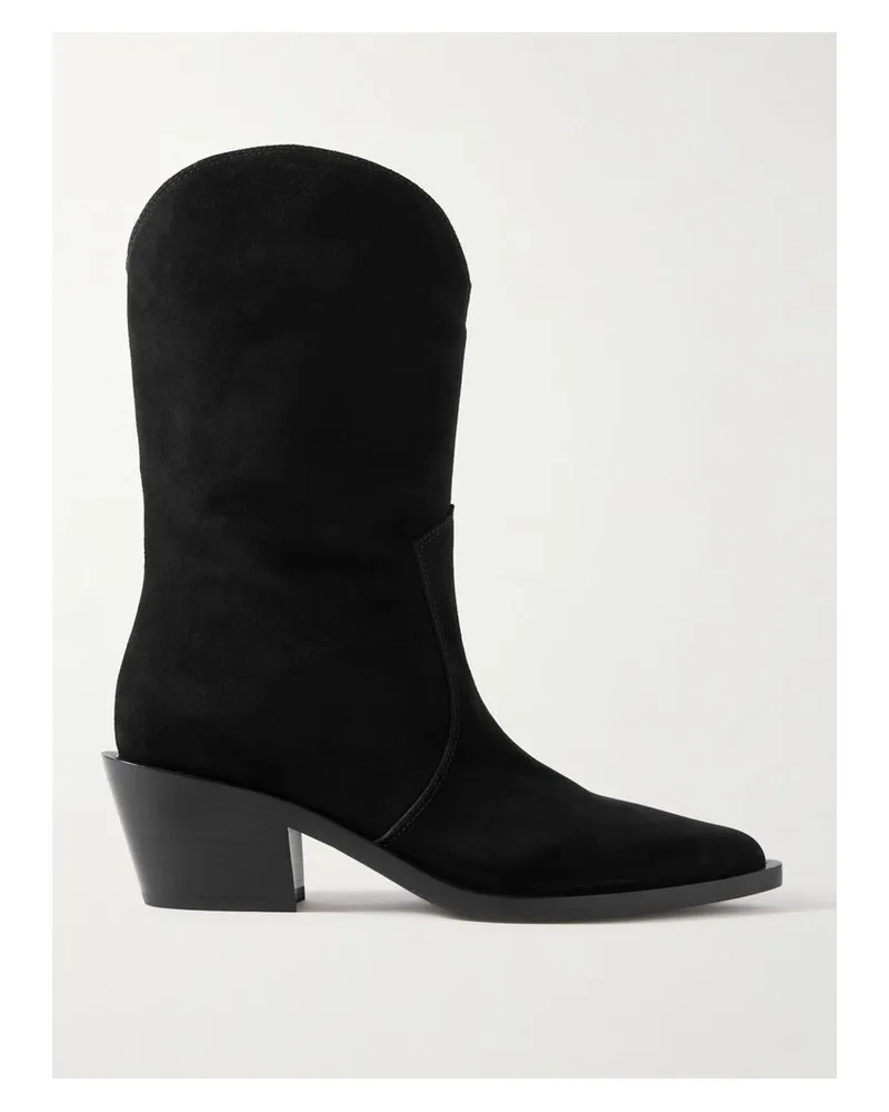 Gianvito Rossi Waylon 45 Stiefel Aus Veloursleder - Schwarz Schwarz