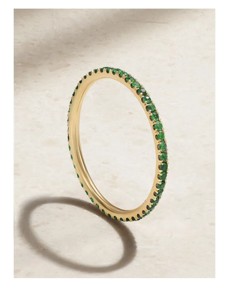 Ileana Makri Thread Ring Aus 18 Karat Gold Mit Tsavoriten Gold