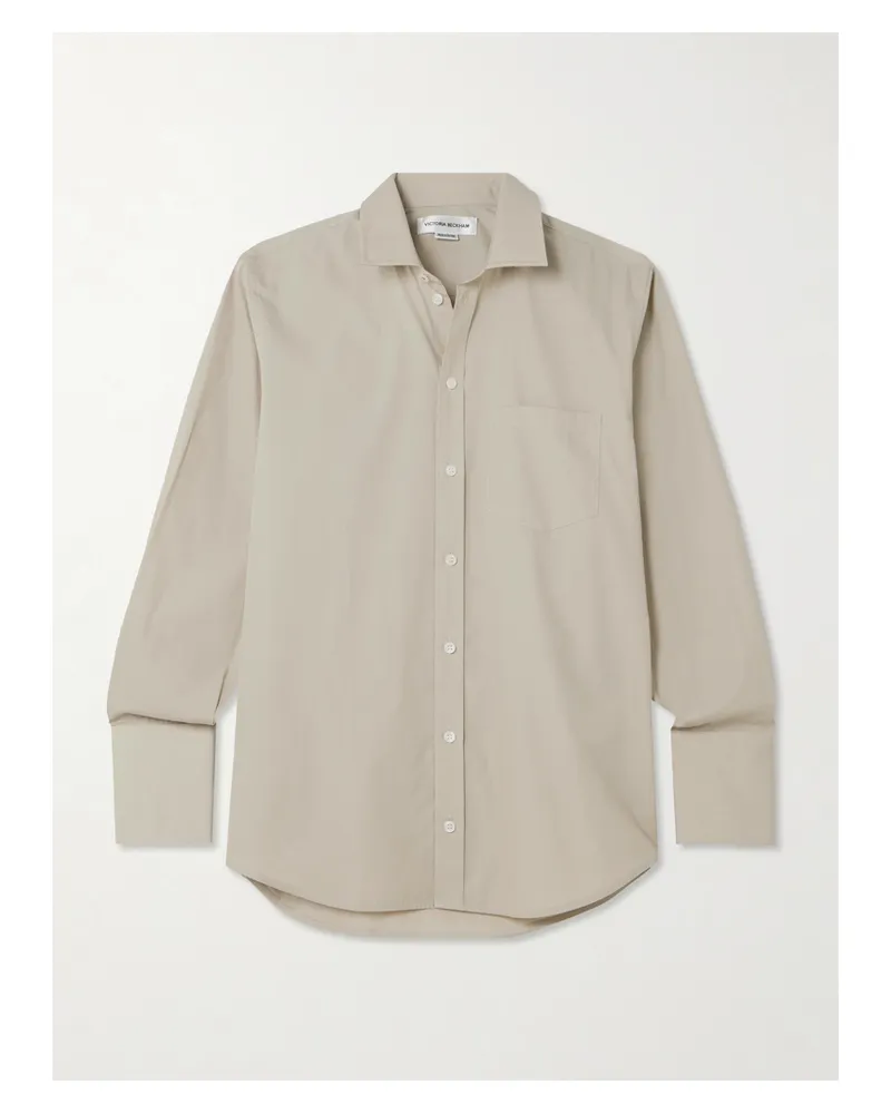 Victoria Beckham Hemd Aus Baumwollpopeline - Neutral Neutral