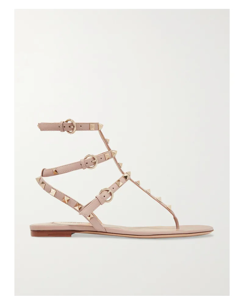 Valentino Garavani Rockstud Sandalen aus Leder Pink