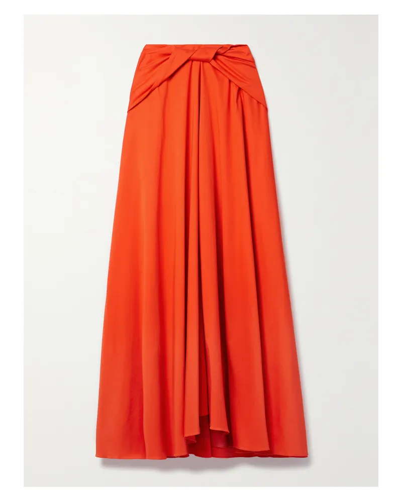 Altuzarra Pythia Maxirock Aus Popeline Aus Einer Baumwollmischung Mit Twist-detail - Orange Orange