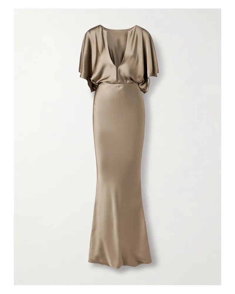 Norma Kamali Obie Robe Aus Satin - Neutral Neutral
