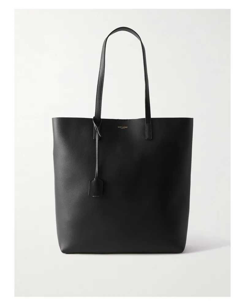 Saint Laurent North/south Large Leather Tote - Black Black
