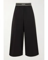 Loewe Culottes aus Wolle mit Jacquard-besatz Schwarz