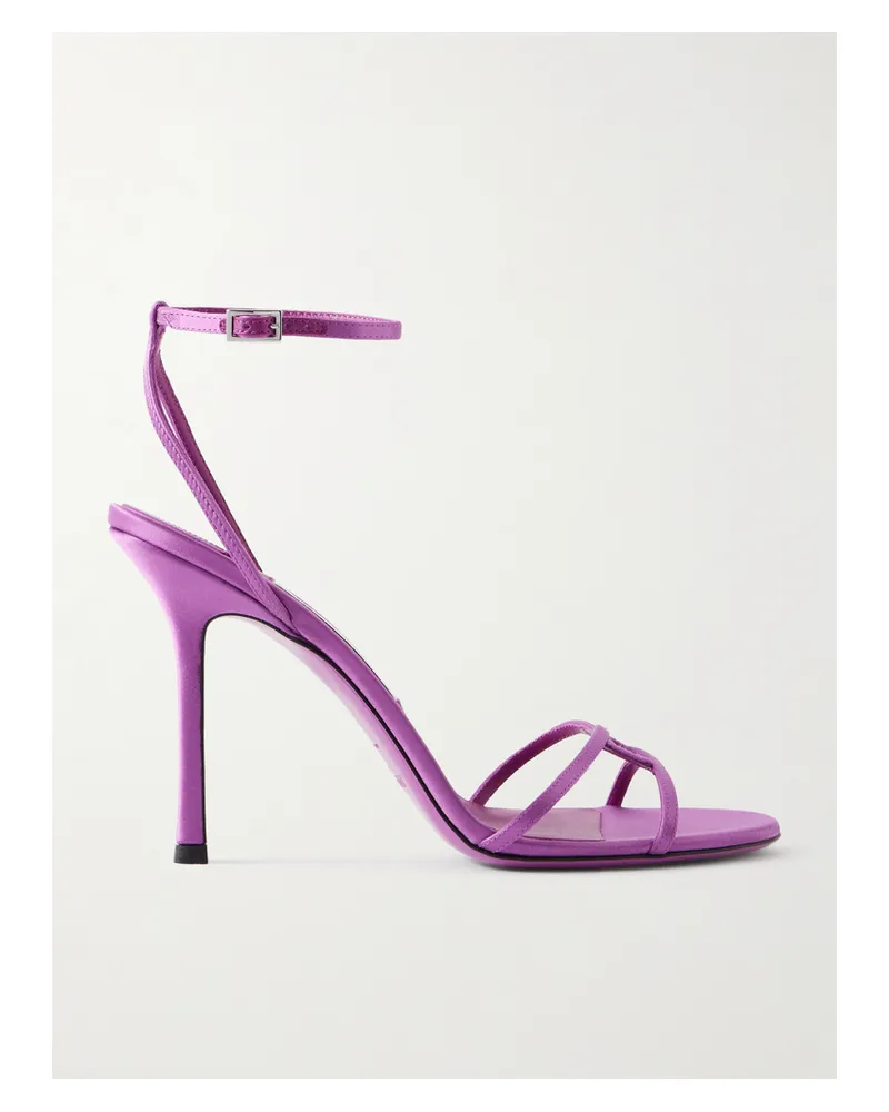 Jimmy Choo Leo 100 Sandalen Aus Satin - Lila Lila