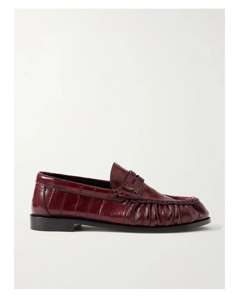 Saint Laurent Le Loafer Loafers Aus Aalleder - Burgunder Burgunder