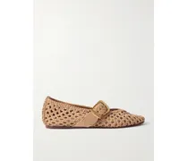 Alchemy Woven Leather Mary Jane Ballet Flats - Neutrals
