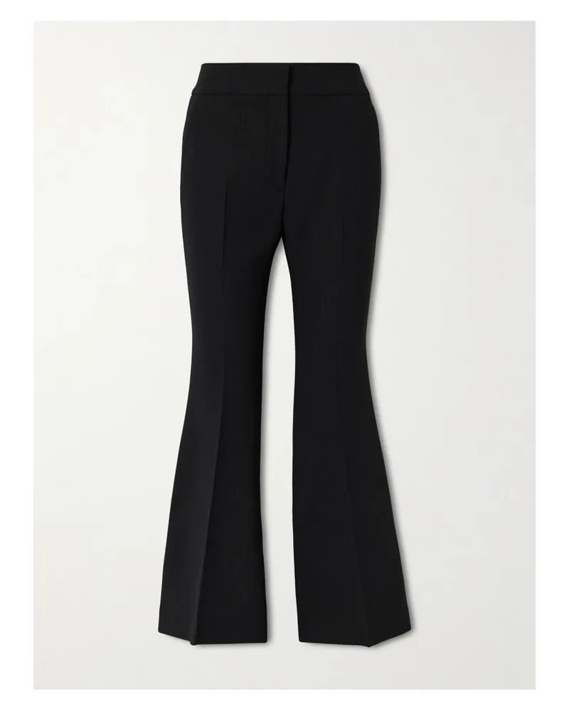 Gabriela Hearst Marsh Schlaghose Aus Woll-crêpe Mit Falten - Schwarz Schwarz