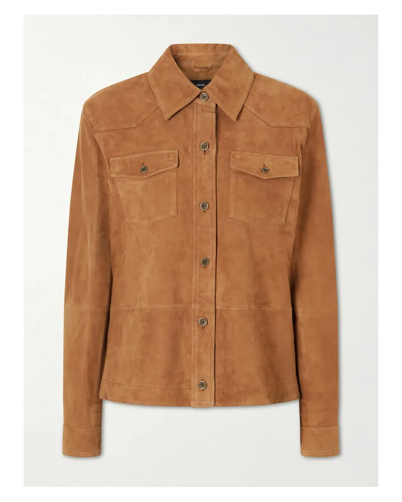 Arma Faye Suede Jacket - Brown Brown