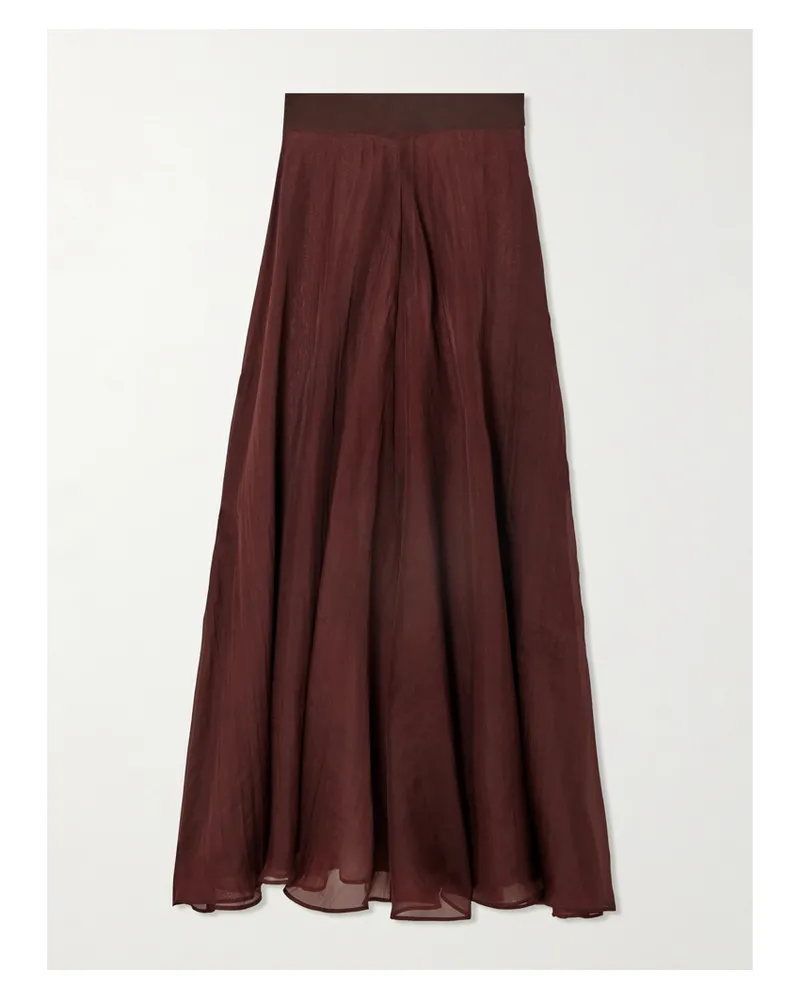 Esse Studios Net Sustain Aire Maxirock Aus Seidenorganza - Burgunder Burgunder