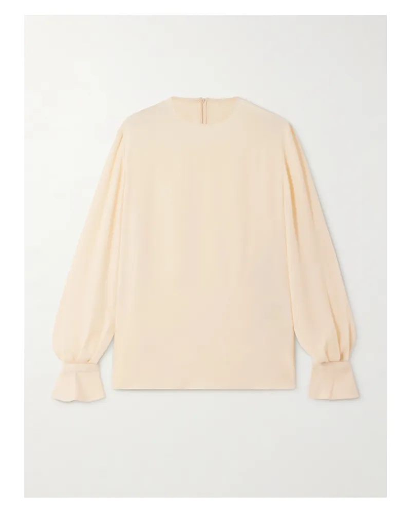 Valentino Garavani Seidenbluse Mit Rüsche - Creme Creme