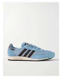 adidas Wales Bonner Sl76 Sneakers aus Gebürstetem Veloursleder und Mesh Blau