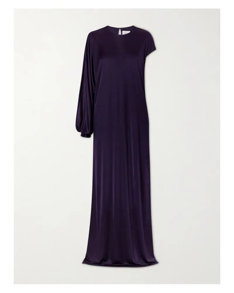 GALVAN Roman Asymmetric Jersey Gown - Blue Blue