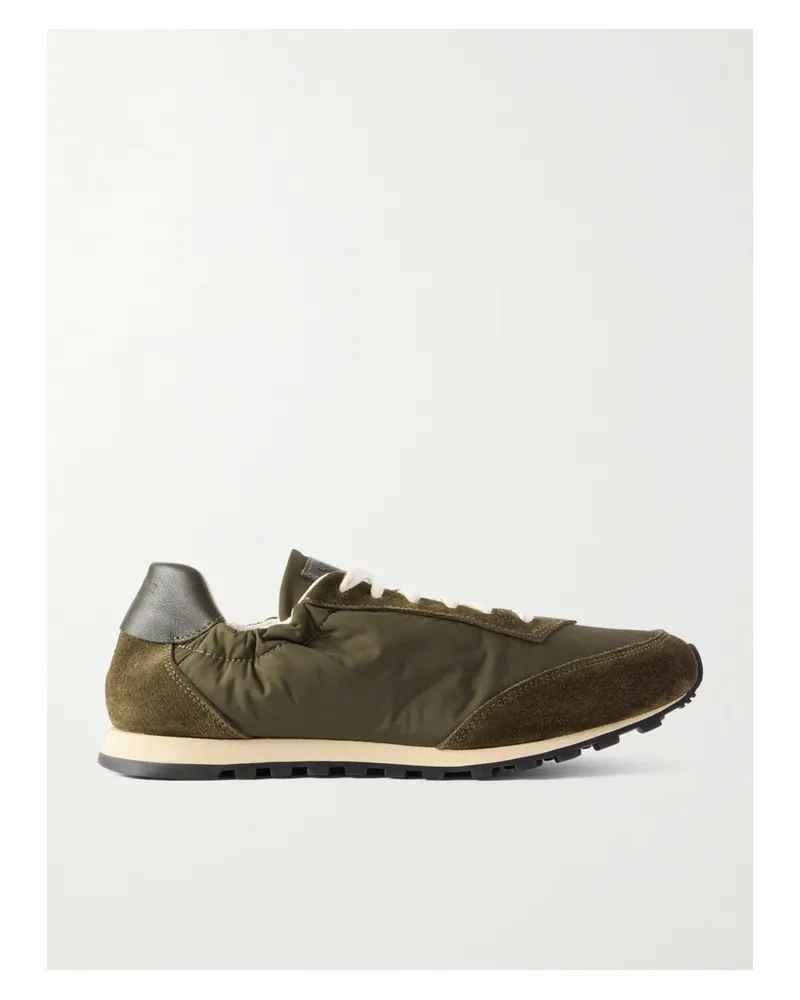 Le Monde Béryl Sneakers Aus Shell Mit Veloursleder- Und Lederbesätzen - Grün Grün