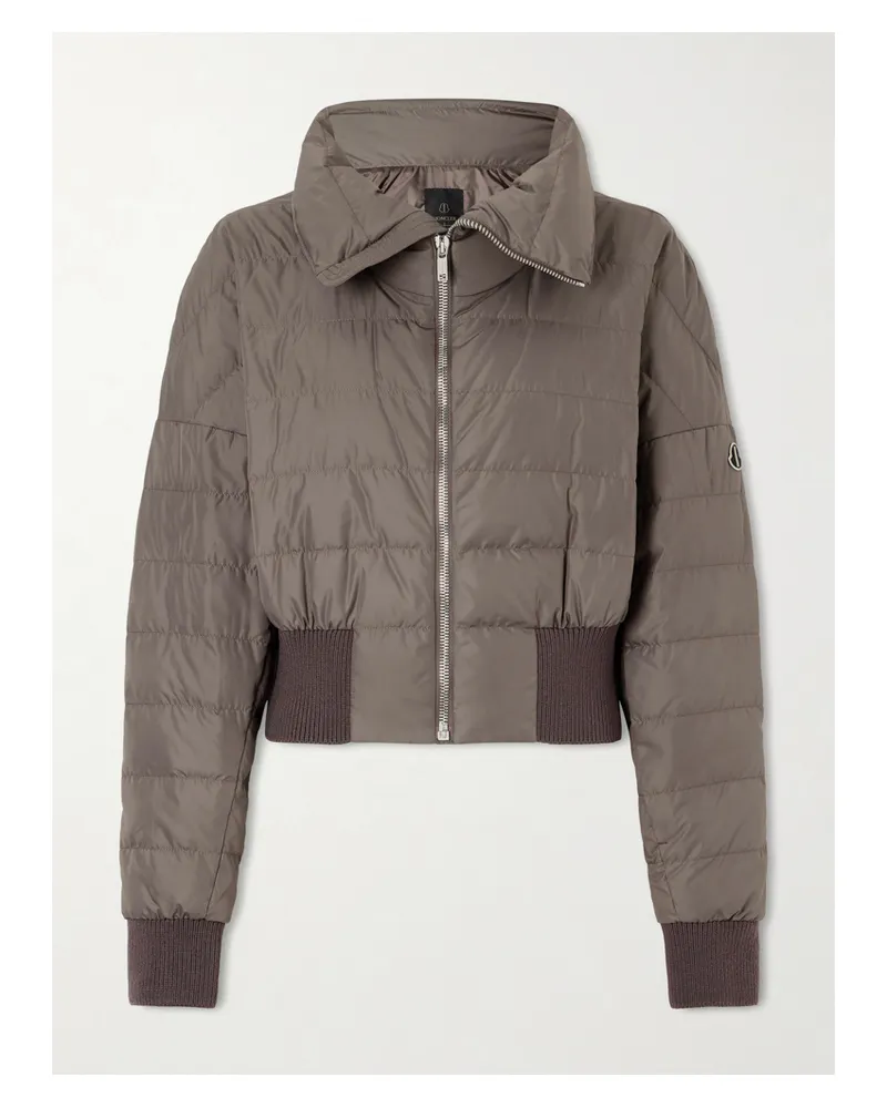 Rick Owens Moncler Appliquéd Quilted Shell Down Jacket - Brown Brown