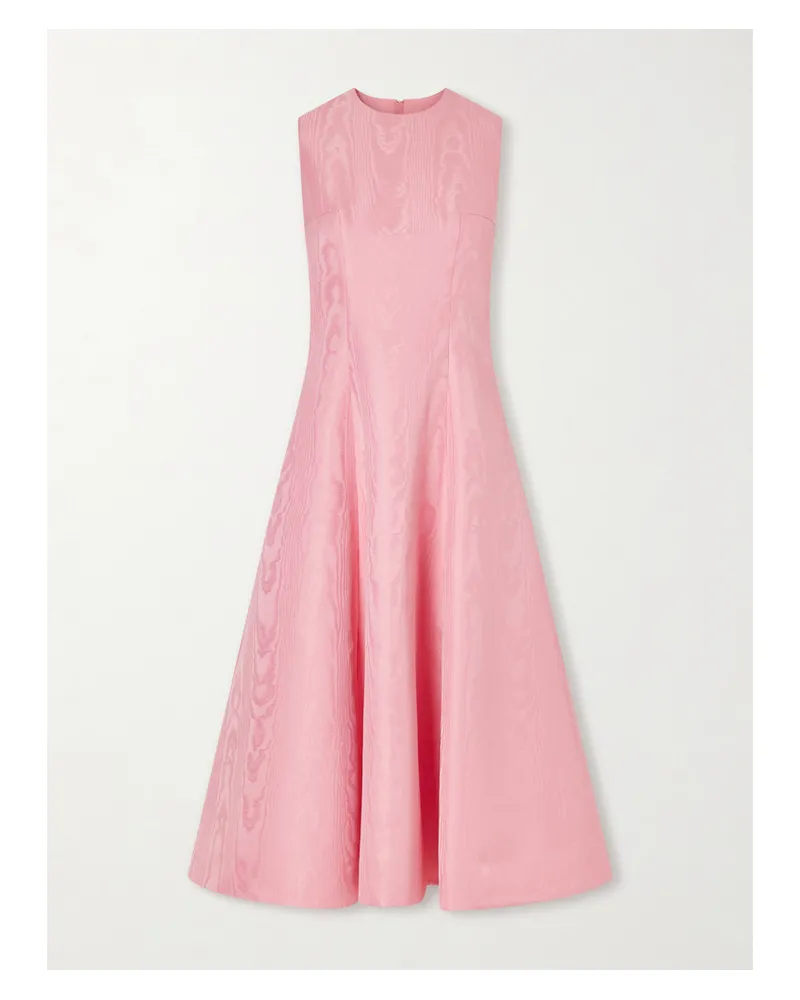 EMILIA WICKSTEAD Mara Moire Midi Dress - Pink Pink