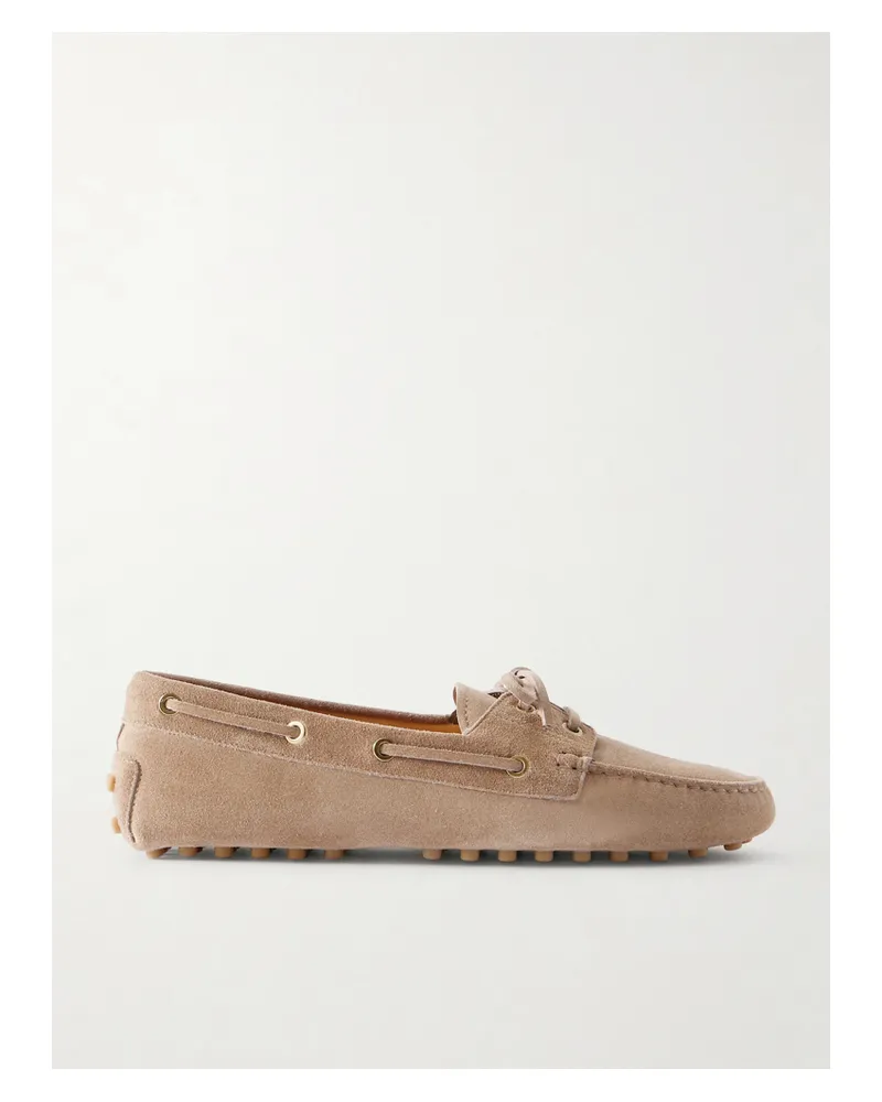 TOD'S Gommino Bootsschuhe Aus Veloursleder - Braun Braun