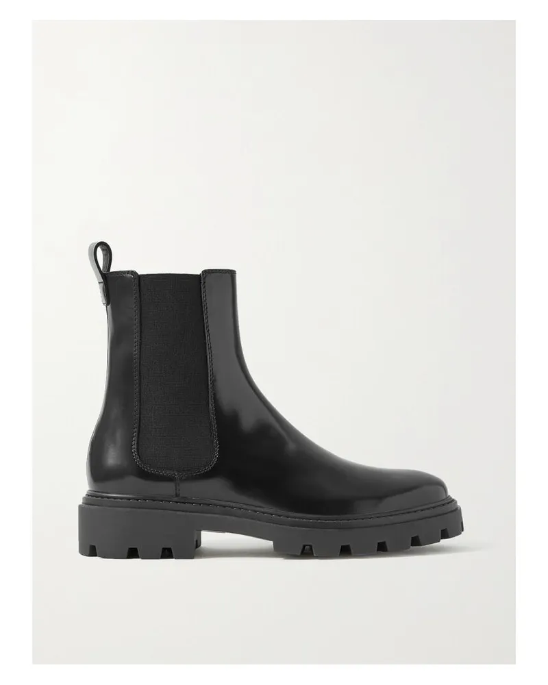 TOD'S Gomma Pesante Chelsea Boots Aus Glanzleder - Schwarz Schwarz