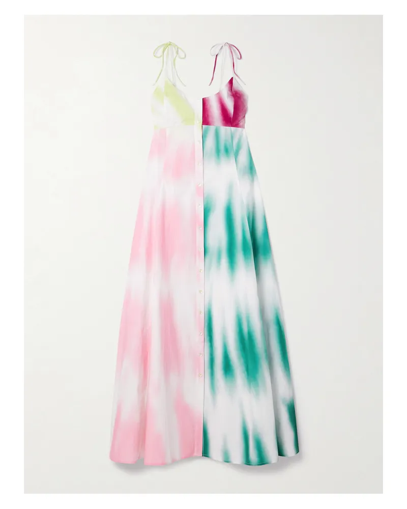 Rosie Assoulin High Garden Maxikleid Aus Baumwollpopeline Mit Batikmuster - Mehrfarbig Mehrfarbig