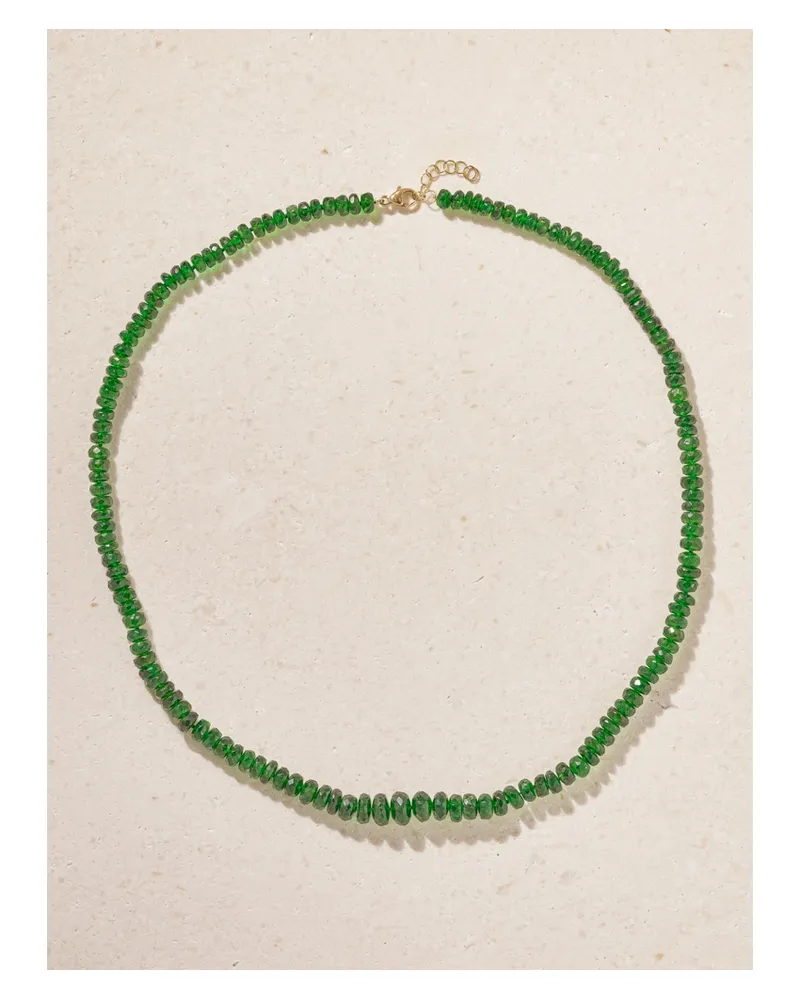 JIA JIA 14-karat Gold Oracle Chrome Diopside Necklace - Green Green