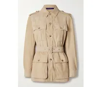 Gabbie Jacke Aus Veloursleder Mit Gürtel - Neutral