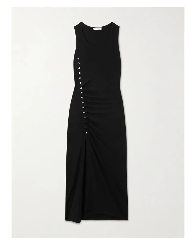 Paco Rabanne Midikleid Aus Jersey Mit Kristallen - Schwarz Schwarz