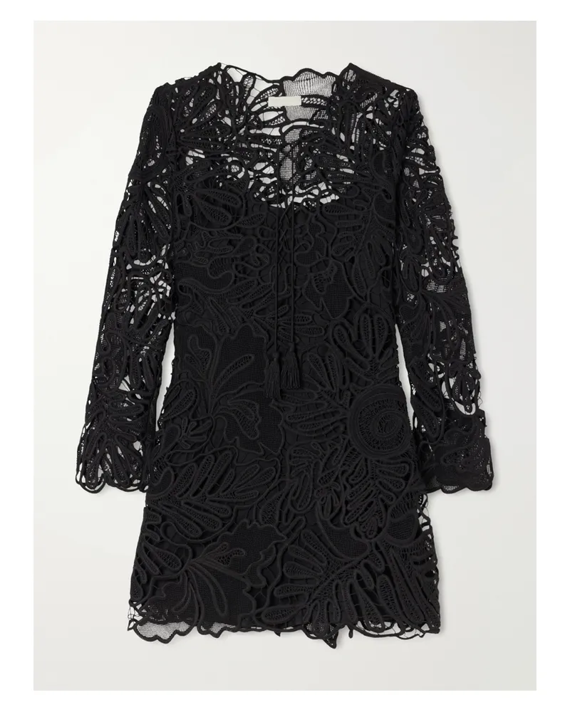 Ulla Johnson Dita Lace Mini Dress - Black Black