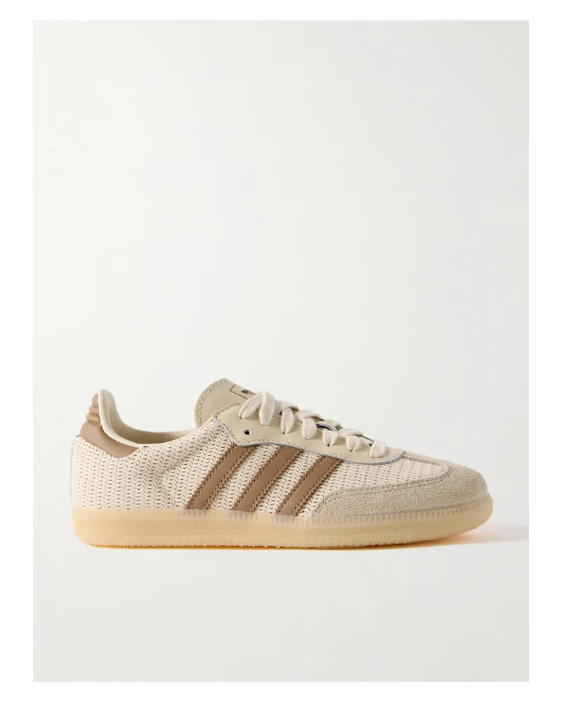 adidas Samba Og Sneakers Aus Häkelmaterial Mit Leder- Und Velourslederbesätzen - Wollweiß Wollweiß