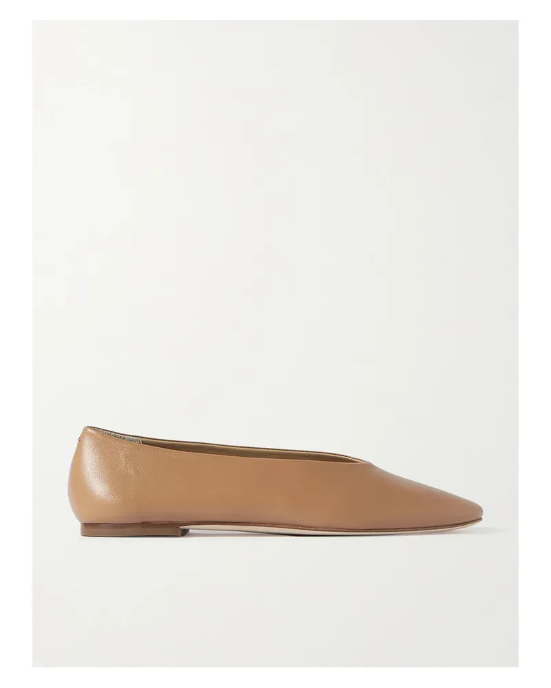 aeyde Kirsten Ballerinas aus Leder Neutral