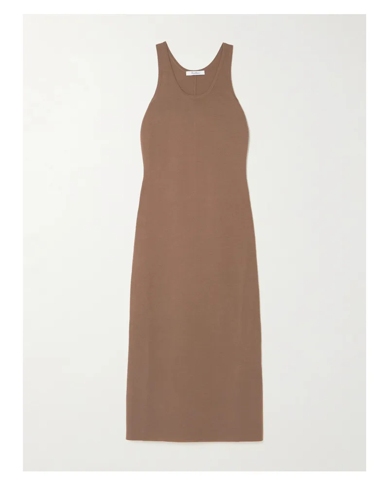 Max Mara Aceri Midikleid Aus Wolle - Braun Braun