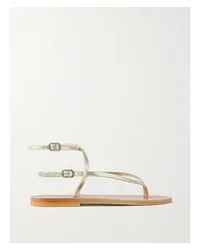 K.Jacques  Net Sustain Abako Sandalen aus Metallic-leder Gold