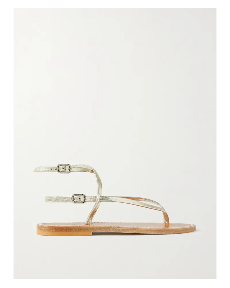 K.Jacques  Net Sustain Abako Sandalen aus Metallic-leder Gold