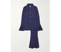 Cosmos Pyjama Aus Metallic-jersey - Blau