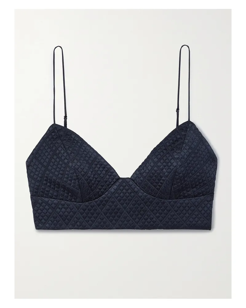 Adam Lippes Bustier Aus Matelassé Aus Einer Wollmischung - Blau Blau