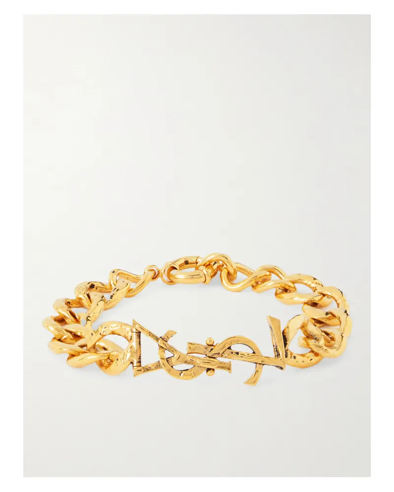 Saint Laurent Goldfarbenes Armband Gold
