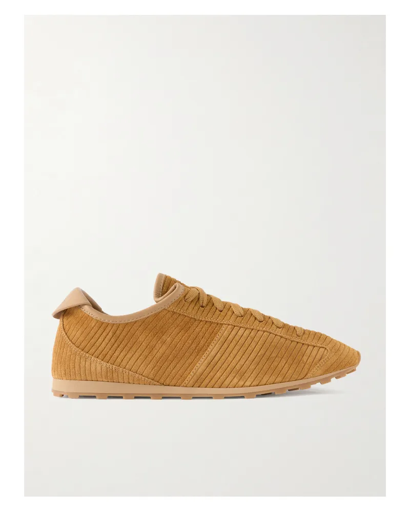 Jacquemus Les Tennis Sneakers Aus Geripptem Veloursleder Mit Lederbesätzen - Braun Braun
