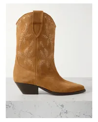 Isabel Marant Duerto Cowboystiefel aus Veloursleder Braun