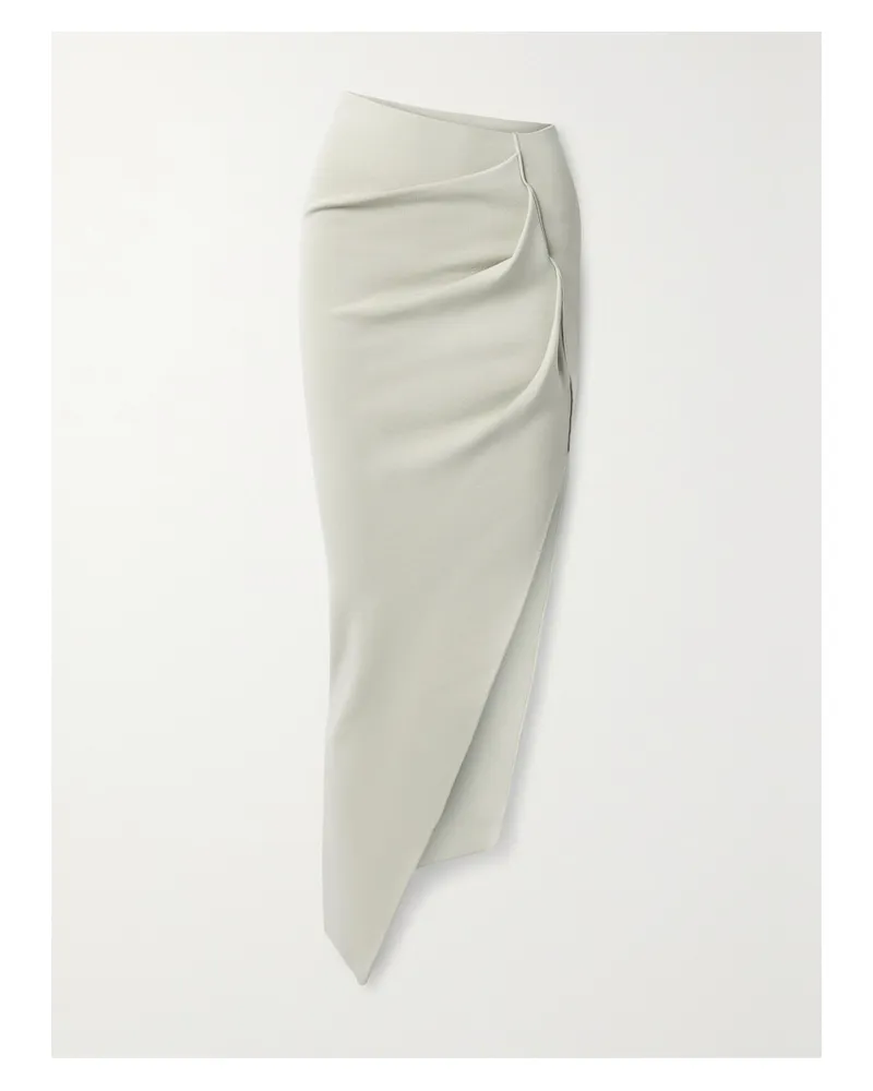 Rick Owens Rent Maxirock Aus Ponte Mit Raffungen - Ecru Ecru