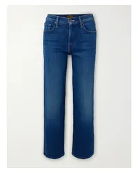 Mother The Rambler Zip Halbhohe Stretch-jeans Blau