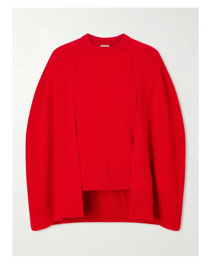 Totême Kaschmirpullover Mit Cape-effekt - Rot Rot