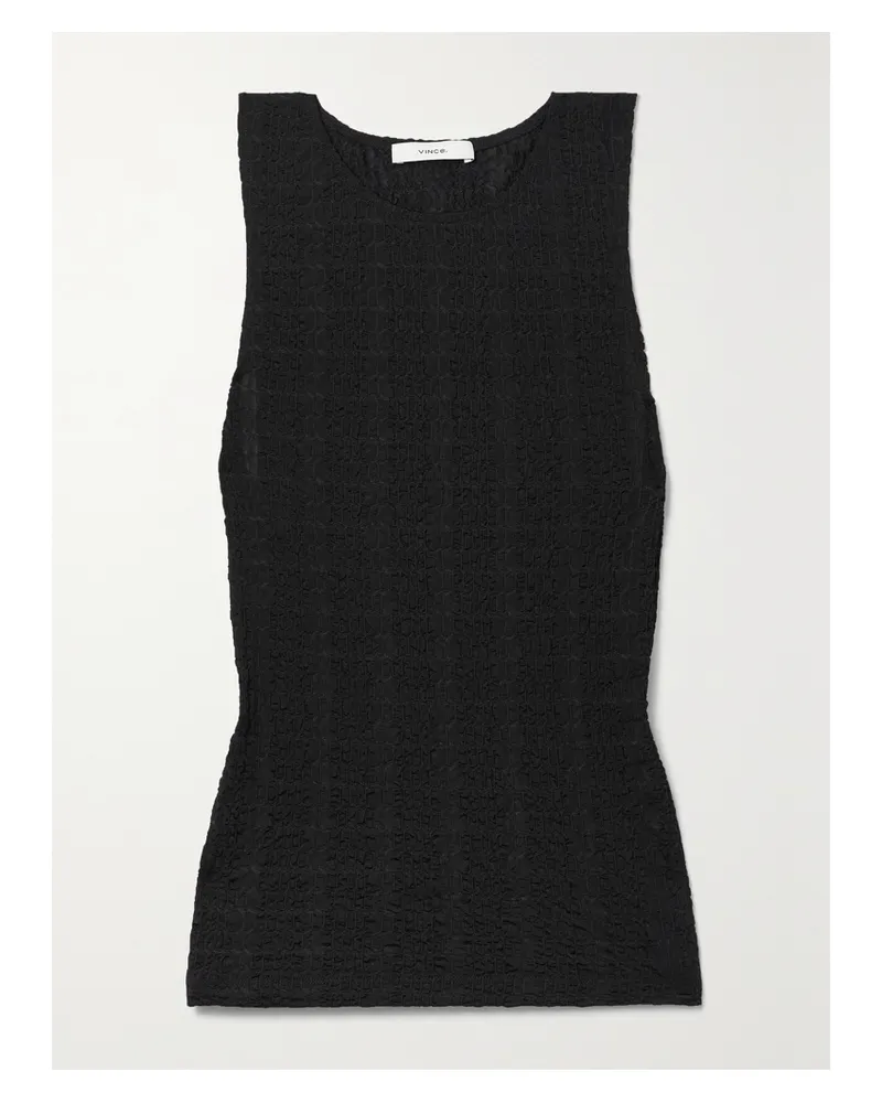 Vince Tanktop Aus Gerafftem Stretch-jersey - Schwarz Schwarz