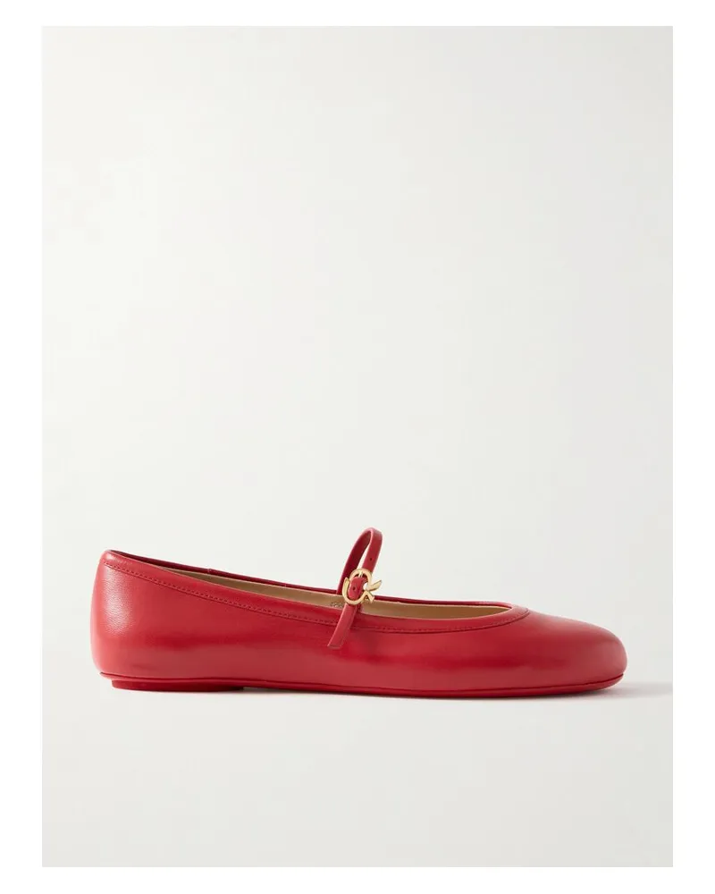 Gianvito Rossi Carla Mary-jane-ballerinas Aus Leder - Rot Rot